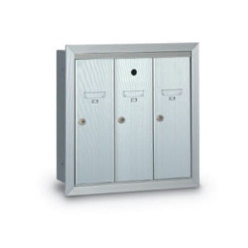 CAD Drawings American Postal Manufacturing Co. 3-Door Semi-Recessed Vertical Mailbox